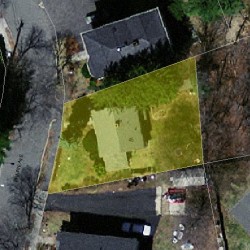 45 Prairie Ave, Newton, MA 02466 aerial view