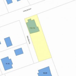 114 Carlisle St, Newton, MA 02459 plot plan