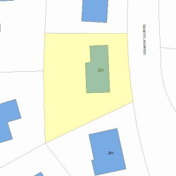 231 Country Club Rd, Newton, MA 02459 plot plan