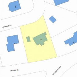 26 Annawan Rd, Newton, MA 02468 plot plan