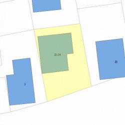 24 Bowen St, Newton, MA 02459 plot plan