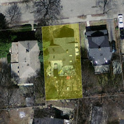 22 Ware Rd, Newton, MA 02466 aerial view