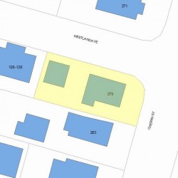 279 Cherry St, Newton, MA 02465 plot plan