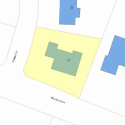 127 Bellevue St, Newton, MA 02458 plot plan