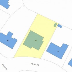 45 Fox Hill Rd, Newton, MA 02459 plot plan