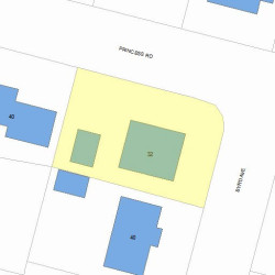 32 Princess Rd, Newton, MA 02465 plot plan