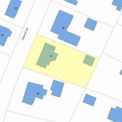 44 Hobart Rd, Newton, MA 02459 plot plan