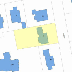 41 Lenox St, Newton, MA 02465 plot plan