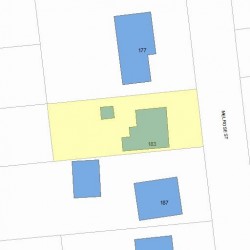 183 Melrose St, Newton, MA 02466 plot plan