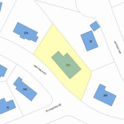 250 Hartman Rd, Newton, MA 02459 plot plan