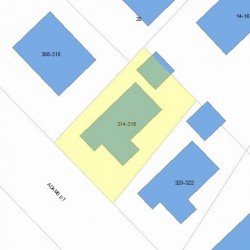 314 Adams St, Newton, MA 02458 plot plan