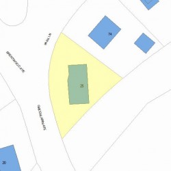 25 Greenlawn Ave, Newton, MA 02459 plot plan