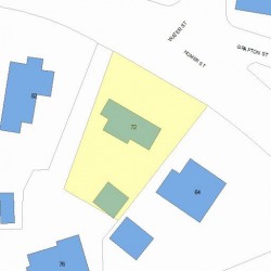 72 Homer St, Newton, MA 02459 plot plan