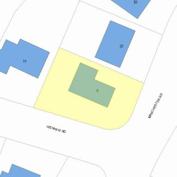 5 Wenham Rd, Newton, MA 02461 plot plan