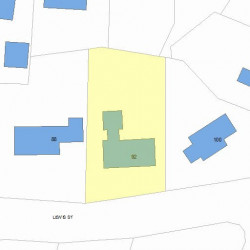 92 Lewis St, Newton, MA 02458 plot plan