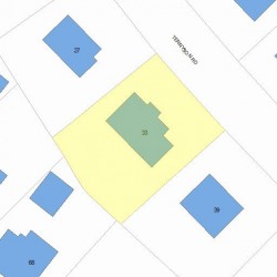 33 Tennyson Rd, Newton, MA 02465 plot plan