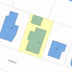 17 Jerome Ave, Newton, MA 02465 plot plan