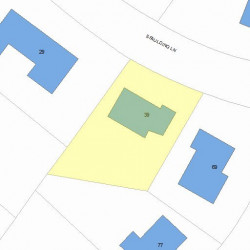 39 Spaulding Ln, Newton, MA 02459 plot plan