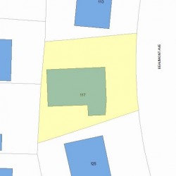 117 Beaumont Ave, Newton, MA 02460 plot plan