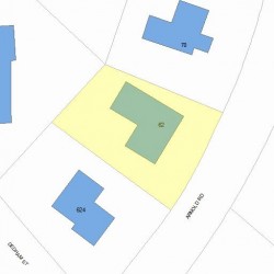 62 Arnold Rd, Newton, MA 02459 plot plan