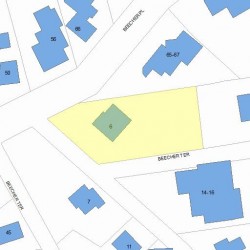 6 Beecher Ter, Newton, MA 02459 plot plan