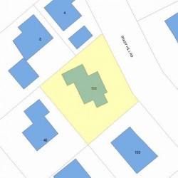 108 Shady Hill Rd, Newton, MA 02461 plot plan