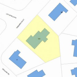 106 Greenwood St, Newton, MA 02459 plot plan