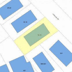 14 Lenglen Rd, Newton, MA 02458 plot plan