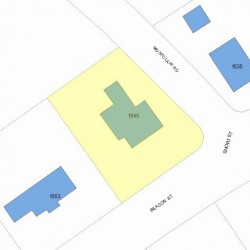 1545 Beacon St, Newton, MA 02468 plot plan