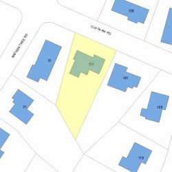 131 Old Farm Rd, Newton, MA 02459 plot plan