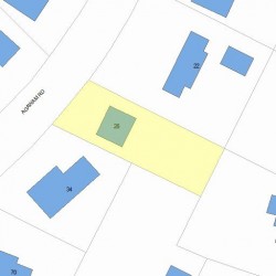 28 Agawam Rd, Newton, MA 02468 plot plan