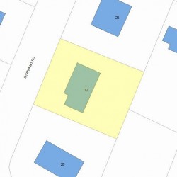 12 Bertrand Rd, Newton, MA 02466 plot plan