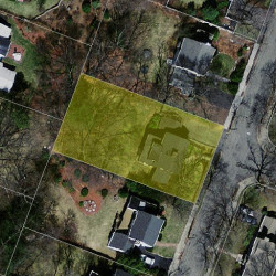 47 Vaughn Ave, Newton, MA 02461 aerial view
