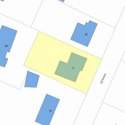 21 Vista Ave, Newton, MA 02466 plot plan