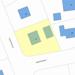 22 Fernwood Rd, Newton, MA 02465 plot plan