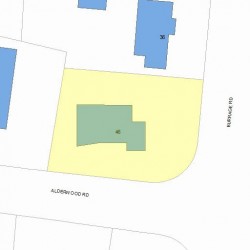 46 Alderwood Rd, Newton, MA 02459 plot plan