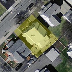 56 Clinton St, Newton, MA 02458 aerial view