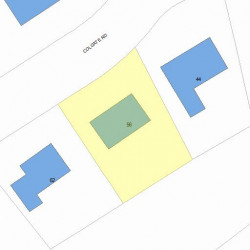 56 Colgate Rd, Newton, MA 02462 plot plan