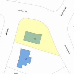 138 Warwick Rd, Newton, MA 02465 plot plan