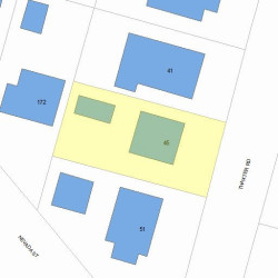 45 Thaxter Rd, Newton, MA 02460 plot plan