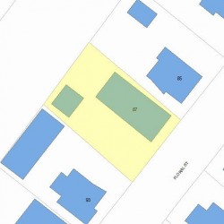 87 Floral St, Newton, MA 02461 plot plan