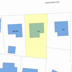 546 Commonwealth Ave, Newton, MA 02459 plot plan