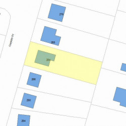 284 Cherry St, Newton, MA 02465 plot plan