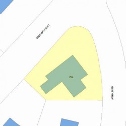 294 Greenwood St, Newton, MA 02459 plot plan