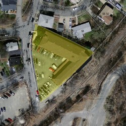 44 Mechanic St, Newton, MA 02464 aerial view