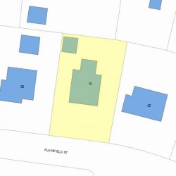 36 Plainfield St, Newton, MA 02468 plot plan