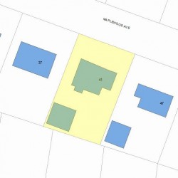 41 Maplewood Ave, Newton, MA 02459 plot plan