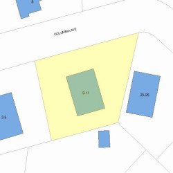 9 Columbia Ave, Newton, MA 02464 plot plan