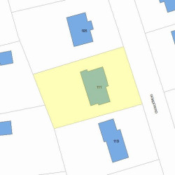 111 Gordon Rd, Newton, MA 02468 plot plan