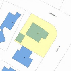 42 Berwick Rd, Newton, MA 02459 plot plan